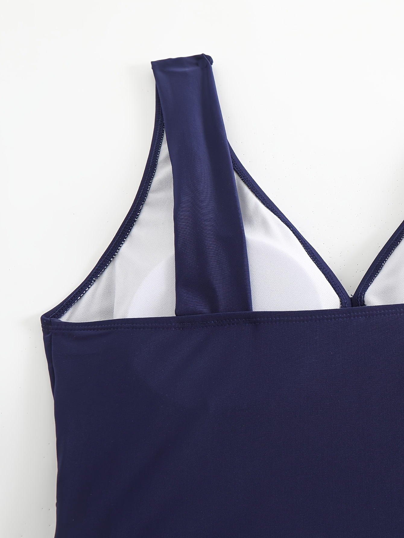 Plus Size Swimwear Sexy V-Neck Sleeveless Swim Dress Split Swimsuit